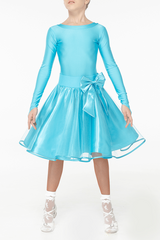 light blue juvenile dress shine two piece 