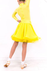 yellow dance clothes dancewear long sleeve zipper 